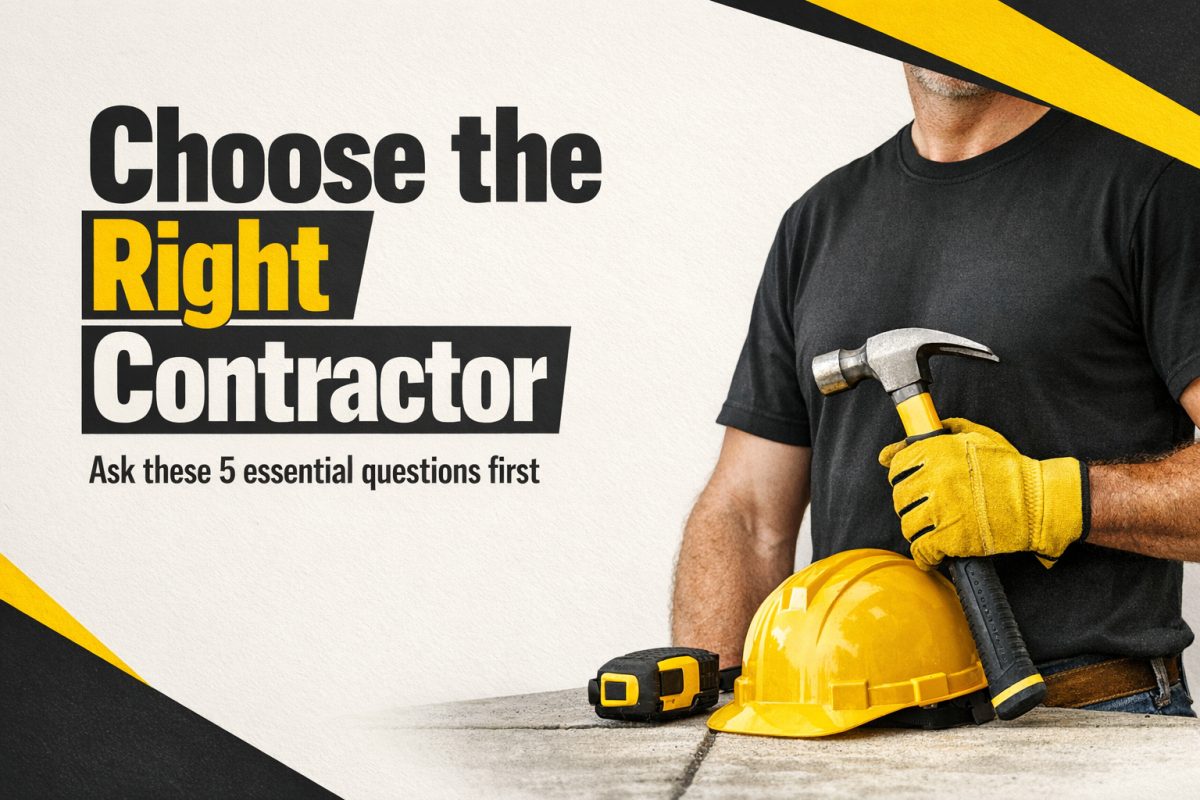 How to Choose the Right Contractor: 5 Essential Questions to Ask